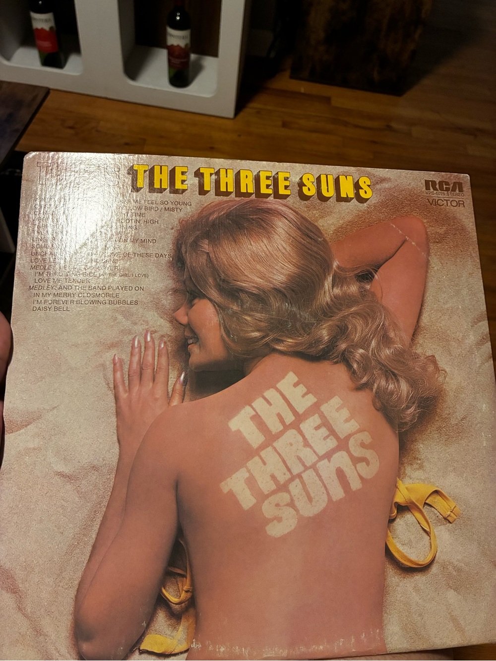 "The Three Suns" Vintage Album Cover Wall Art - Beige & Blonde